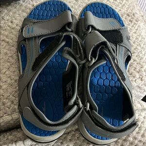 Kids Gray and Blue Sandals size 3